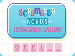 Scrambled Words Corporate Values